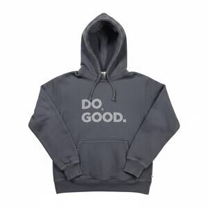 Cotopaxi Hoodie Men's Large Gray Organic Cotton Do Good Graphic Ribbed Pullover